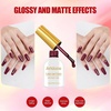 image:imageArtdone Sheer Gel Nail Polish Set Jelly UV Gel 6 Colors Translucent Milky White Pink Nude Brown Colors Nail Polish For All Seasons Neutral Soak off LED Lamp Gel Manicure Kit For Nail ArtSolidRed Set