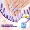 image:imageArtdone Sheer Gel Nail Polish Set Jelly UV Gel 6 Colors Translucent Milky White Pink Nude Brown Colors Nail Polish For All Seasons Neutral Soak off LED Lamp Gel Manicure Kit For Nail ArtPearl Color