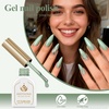 image:imageArtdone Sheer Gel Nail Polish Set Jelly UV Gel 6 Colors Translucent Milky White Pink Nude Brown Colors Nail Polish For All Seasons Neutral Soak off LED Lamp Gel Manicure Kit For Nail ArtMint Green HEMAFREE