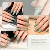 image:imageArtdone Sheer Gel Nail Polish Set Jelly UV Gel 6 Colors Translucent Milky White Pink Nude Brown Colors Nail Polish For All Seasons Neutral Soak off LED Lamp Gel Manicure Kit For Nail ArtMint Green HEMAFREE