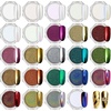 image:imageArtdone 16 Jars Chrome Nail Pearl Powder Silver and Gold Mirror Iridescent Aurora Metallic Nail Pigment Pearlescent Mermaid Pigment Pearl Dust Kit Nail Art Decoration Acrylic Resin Craft24 Colors Pearl and Chrome