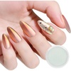 image:imageArtdone Chrome Nail Powder Coffee Color Iridescent Aurora Powder Metallic Mirror Effect Pigment Pearlescent Mermaid Pigment Pearl Glitter Dust Kit Nail Art Decoration Resin CraftRed to Gold Aurora