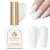 image:imageArtdone Sheer Gel Nail Polish Set Jelly UV Gel 6 Colors Translucent Milky White Pink Nude Brown Colors Nail Polish For All Seasons Neutral Soak off LED Lamp Gel Manicure Kit For Nail ArtWhite  Hema Free  Solid