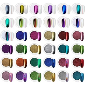 image:imageArtdone 20 Jars Chrome Nail Powder Set Metallic Mirror Effect Holographic Aurora Chameleon Pigment 1gJar for Nail Art Glitters Gel Polish Supply Mermaid Unicorn Kit36 colors