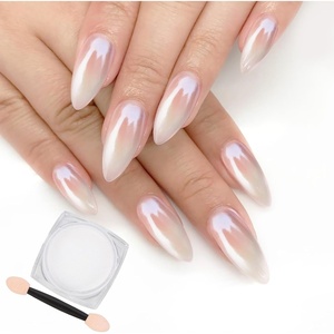 image:imageArtdone 20 Jars Chrome Nail Powder Set Metallic Mirror Effect Holographic Aurora Chameleon Pigment 1gJar for Nail Art Glitters Gel Polish Supply Mermaid Unicorn KitWhite 1 Jar