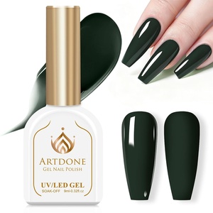 image:imageArtdone Sheer Gel Nail Polish Set Jelly UV Gel 6 Colors Translucent Milky White Pink Nude Brown Colors Nail Polish For All Seasons Neutral Soak off LED Lamp Gel Manicure Kit For Nail ArtEmerald Green HEMAFREE