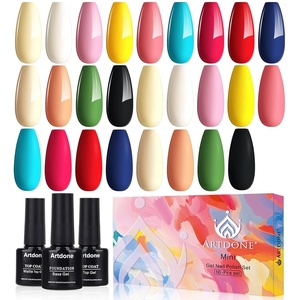 image:imageArtdone Sheer Gel Nail Polish Set Jelly UV Gel 6 Colors Translucent Milky White Pink Nude Brown Colors Nail Polish For All Seasons Neutral Soak off LED Lamp Gel Manicure Kit For Nail ArtMini Gel Color Set C