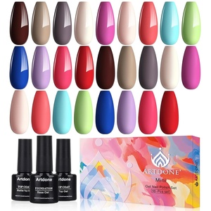image:imageArtdone Sheer Gel Nail Polish Set Jelly UV Gel 6 Colors Translucent Milky White Pink Nude Brown Colors Nail Polish For All Seasons Neutral Soak off LED Lamp Gel Manicure Kit For Nail ArtMini Gel Color Set A