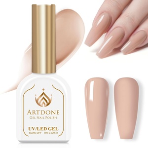 image:imageArtdone Sheer Gel Nail Polish Set Jelly UV Gel 6 Colors Translucent Milky White Pink Nude Brown Colors Nail Polish For All Seasons Neutral Soak off LED Lamp Gel Manicure Kit For Nail ArtNude color  Hema Free  Solid