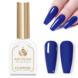 image:imageArtdone Sheer Gel Nail Polish Set Jelly UV Gel 6 Colors Translucent Milky White Pink Nude Brown Colors Nail Polish For All Seasons Neutral Soak off LED Lamp Gel Manicure Kit For Nail ArtRoyal Blue HEMAFREE