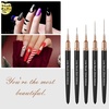 image:imageArtdone Nail Art Pens And Brushes Set With Liner Paint Dotting Tools 11PCS Black Color Nail Tools For Long Lines Thin Details Fine Drawing For UV Gel Polish Design Sizes 58122025mmBlack