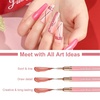 image:imageArtdone Nail Art Pens And Brushes Set With Liner Paint Dotting Tools 11PCS Black Color Nail Tools For Long Lines Thin Details Fine Drawing For UV Gel Polish Design Sizes 58122025mmPink