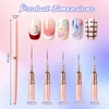 image:imageArtdone Nail Art Pens And Brushes Set With Liner Paint Dotting Tools 11PCS Black Color Nail Tools For Long Lines Thin Details Fine Drawing For UV Gel Polish Design Sizes 58122025mmPink set with stands