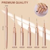 image:imageArtdone Nail Art Pens And Brushes Set With Liner Paint Dotting Tools 11PCS Black Color Nail Tools For Long Lines Thin Details Fine Drawing For UV Gel Polish Design Sizes 58122025mmCopper