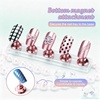 image:imageArtdone Nail Art Pens And Brushes Set With Liner Paint Dotting Tools 11PCS Black Color Nail Tools For Long Lines Thin Details Fine Drawing For UV Gel Polish Design Sizes 58122025mmPink set with stands