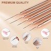 image:imageArtdone Nail Art Pens And Brushes Set With Liner Paint Dotting Tools 11PCS Black Color Nail Tools For Long Lines Thin Details Fine Drawing For UV Gel Polish Design Sizes 58122025mmCopper
