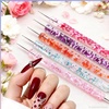 image:imageArtdone Nail Art Pens And Brushes Set With Liner Paint Dotting Tools 11PCS Black Color Nail Tools For Long Lines Thin Details Fine Drawing For UV Gel Polish Design Sizes 58122025mmPink set with stands