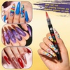 image:imageArtdone Nail Art Pens And Brushes Set With Liner Paint Dotting Tools 11PCS Black Color Nail Tools For Long Lines Thin Details Fine Drawing For UV Gel Polish Design Sizes 58122025mm12 Colors marker pen