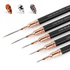 image:imageArtdone Nail Art Pens And Brushes Set With Liner Paint Dotting Tools 11PCS Black Color Nail Tools For Long Lines Thin Details Fine Drawing For UV Gel Polish Design Sizes 58122025mmBlack