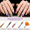 image:imageArtdone 10pcs Nail Art Brushes Set Dotting ToolsStriping Brushes for Long Lines Thin Details Sculpting Pattern Tracing Stylus Ball Embossing StyluFine Drawing Pen For Gel Polish Design Supply38Pcs Color Set