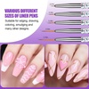 image:imageArtdone 10pcs Nail Art Brushes Set Dotting ToolsStriping Brushes for Long Lines Thin Details Sculpting Pattern Tracing Stylus Ball Embossing StyluFine Drawing Pen For Gel Polish Design Supply10Pcs