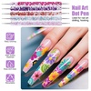 image:imageArtdone 10pcs Nail Art Brushes Set Dotting ToolsStriping Brushes for Long Lines Thin Details Sculpting Pattern Tracing Stylus Ball Embossing StyluFine Drawing Pen For Gel Polish Design Supply38Pcs Color Set