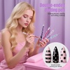 image:imageArtdone 10pcs Nail Art Brushes Set Dotting ToolsStriping Brushes for Long Lines Thin Details Sculpting Pattern Tracing Stylus Ball Embossing StyluFine Drawing Pen For Gel Polish Design Supply38Pcs Color Set