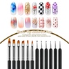 image:imageArtdone Nail Dotting Tools Doubleended Nail Art Brushes Kit Nail Art Gel Polish Liner Brushes Design Pen For Nail Drawing And Nail Paint Brushes Small Detail BrushesDotting and liner tools