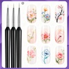 image:imageArtdone Nail Dotting Tools Doubleended Nail Art Brushes Kit Nail Art Gel Polish Liner Brushes Design Pen For Nail Drawing And Nail Paint Brushes Small Detail BrushesNail dotting tool brushes and stands kit