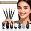 image:imageArtdone Nail Dotting Tools Doubleended Nail Art Brushes Kit Nail Art Gel Polish Liner Brushes Design Pen For Nail Drawing And Nail Paint Brushes Small Detail BrushesDotting and liner tools