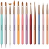 image:imageArtdone Nail Dotting Tools Doubleended Nail Art Brushes Kit Nail Art Gel Polish Liner Brushes Design Pen For Nail Drawing And Nail Paint Brushes Small Detail BrushesColorfully kit