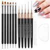 image:imageArtdone Nail Dotting Tools Doubleended Nail Art Brushes Kit Nail Art Gel Polish Liner Brushes Design Pen For Nail Drawing And Nail Paint Brushes Small Detail BrushesDotting and liner tools