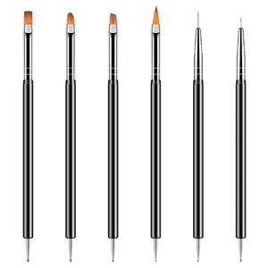 image:imageArtdone Nail Dotting Tools Doubleended Nail Art Brushes Kit Nail Art Gel Polish Liner Brushes Design Pen For Nail Drawing And Nail Paint Brushes Small Detail BrushesBlack
